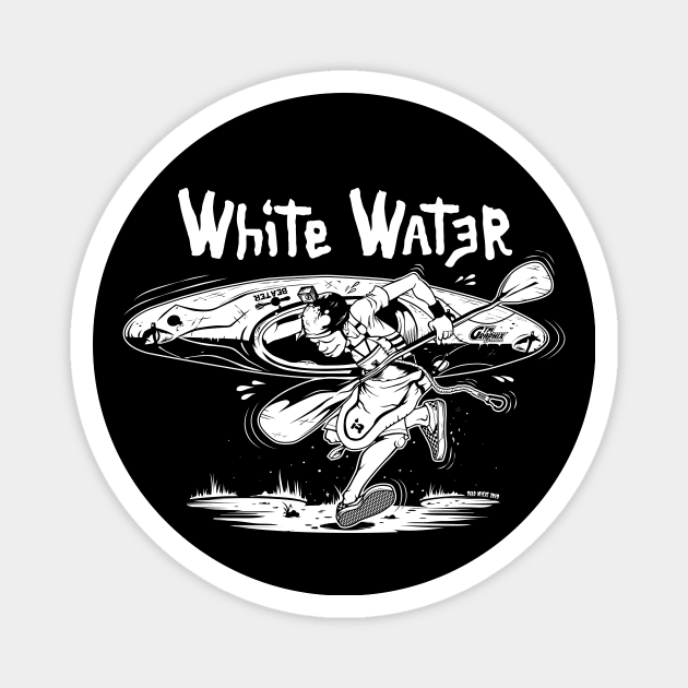 White Water Punk Magnet by OutdoorMayhem